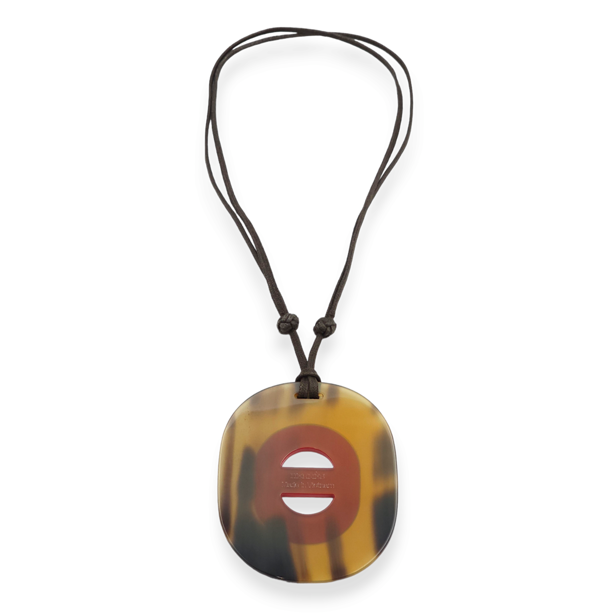 Fidelio Horn Brown/Rouge Necklace in Lacquer