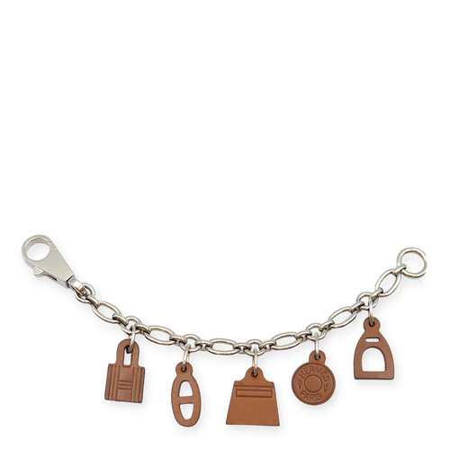 Olga Leather Brown Charm in Leather, Palladium hardware