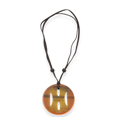 Horn Orange/Brown Necklace in Laquer