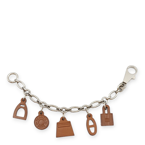 Olga Leather Brown Charm in Leather, Palladium hardware