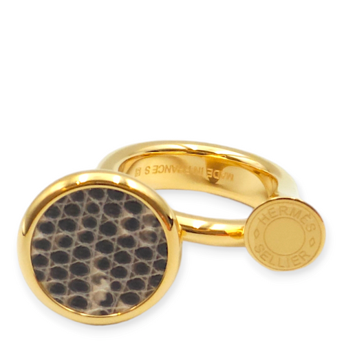 Cor Small Ombre Ring in Lizard, Gold hardware