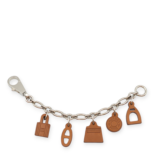 Olga Leather Brown Charm in Leather, Palladium hardware