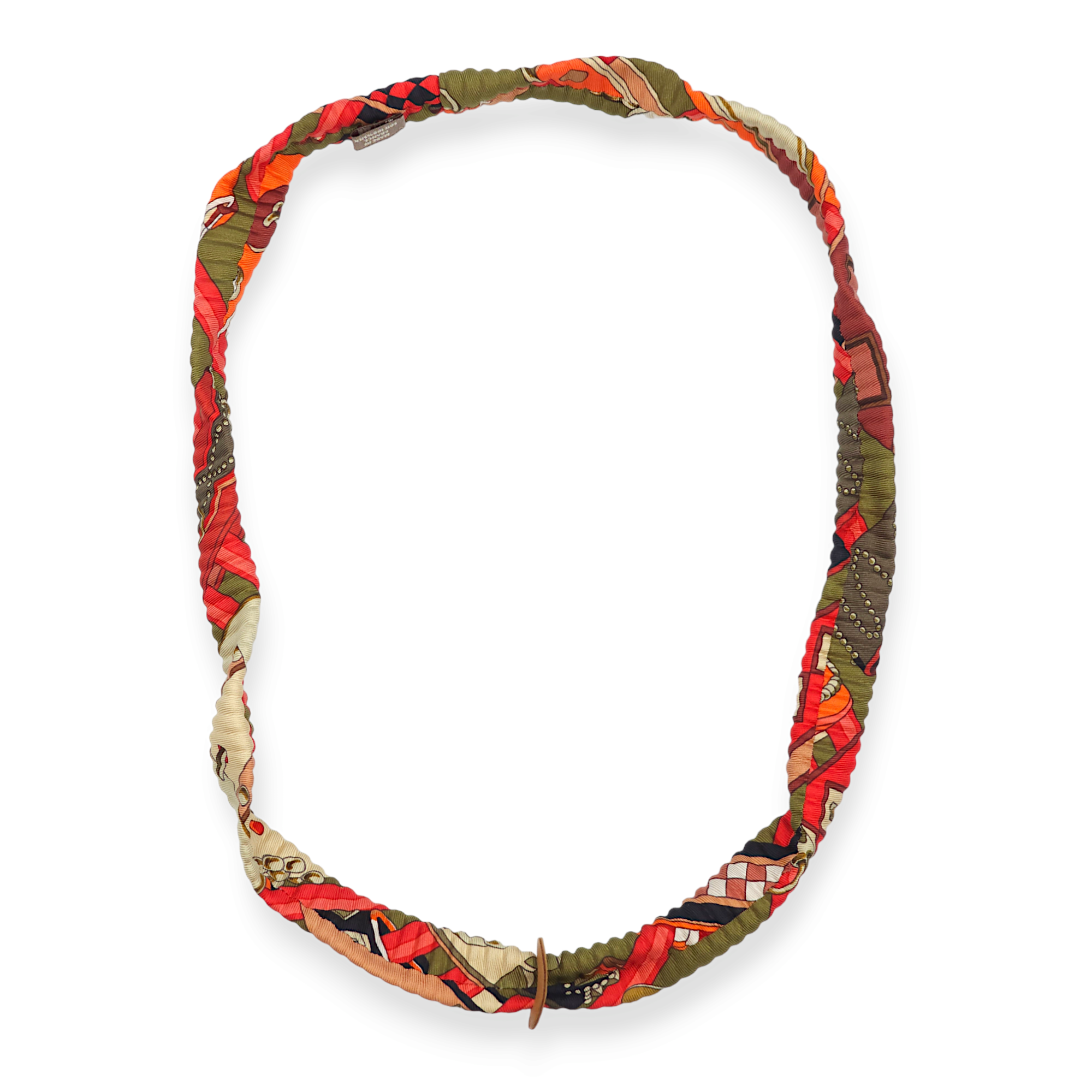 Petit H Orange Necklace in Silk