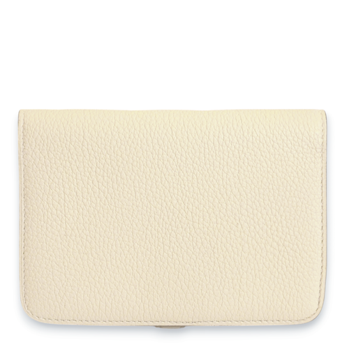 Dogon Compact Craie Wallet in Togo, Palladium hardware