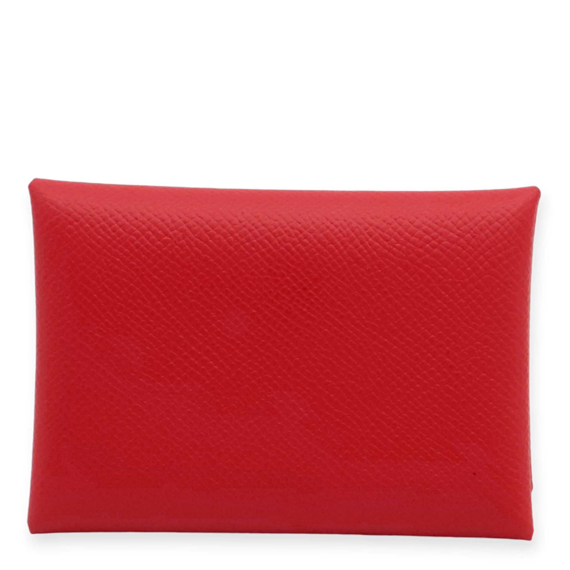 Calvi Duo Rouge coeur Card Holder in Epsom