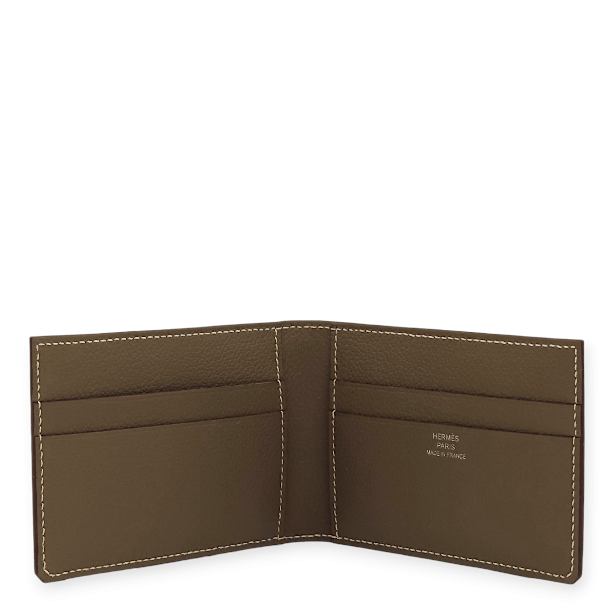 H Sellier Etoupe Card Holder in Evercolor