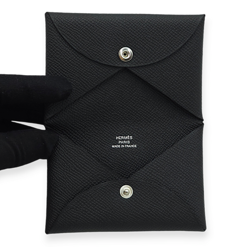 Calvi Black Card Holder in Epsom