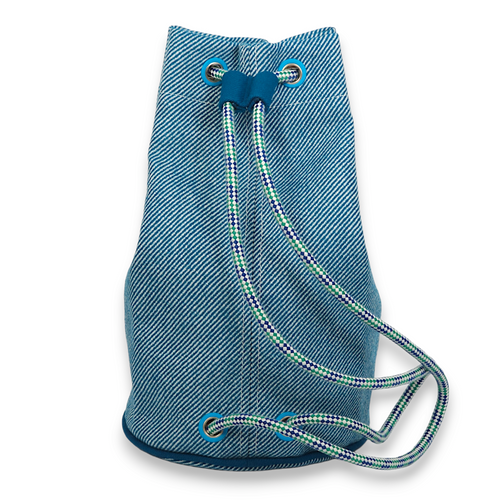 Les Cabanes Drawstring Blue in Toile