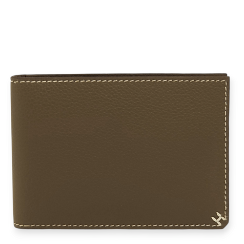 H Sellier Etoupe Card Holder in Evercolor