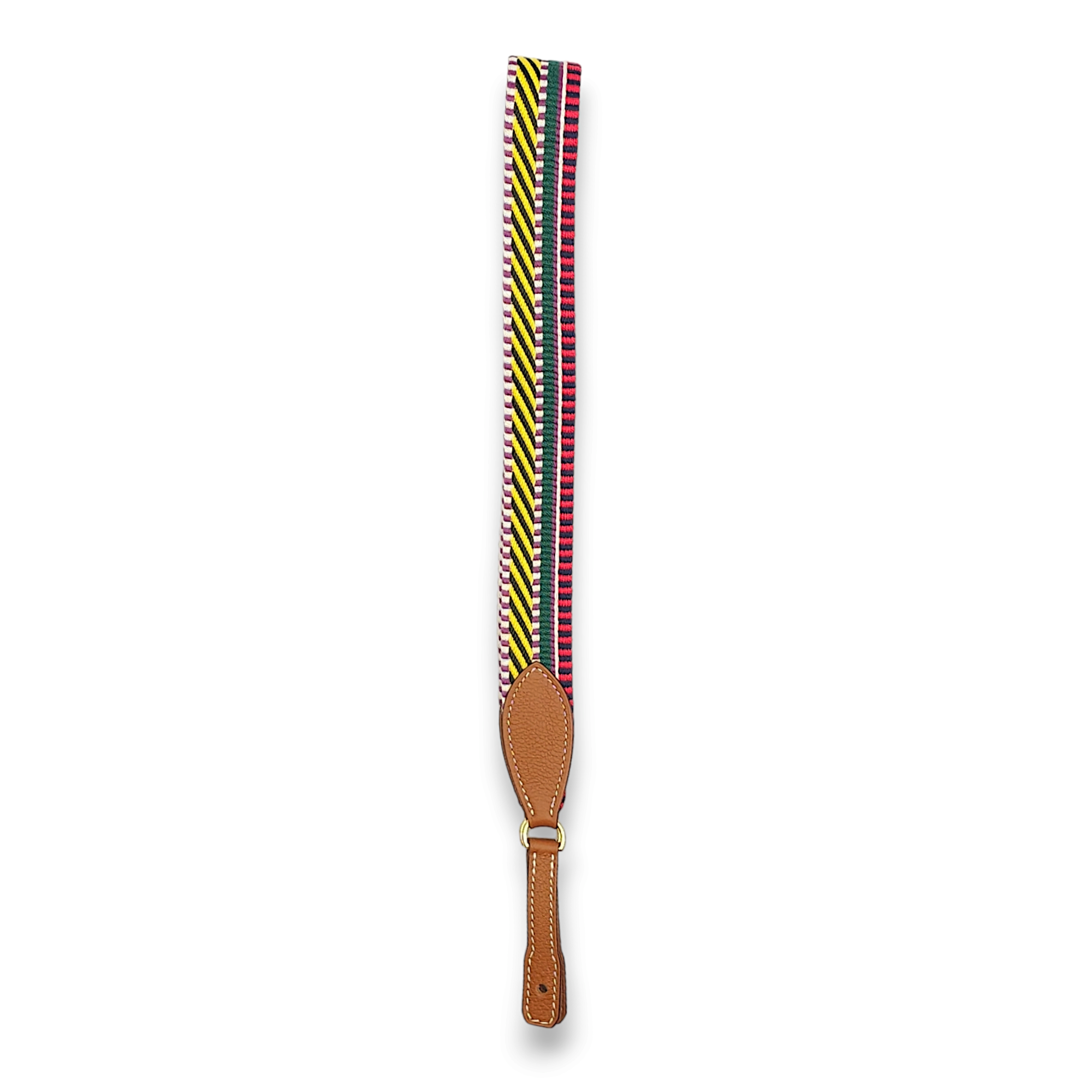 Sangle Cavale  70x2.5cm Multi-colour Strap in Evercolor Gold hardware C106905 2