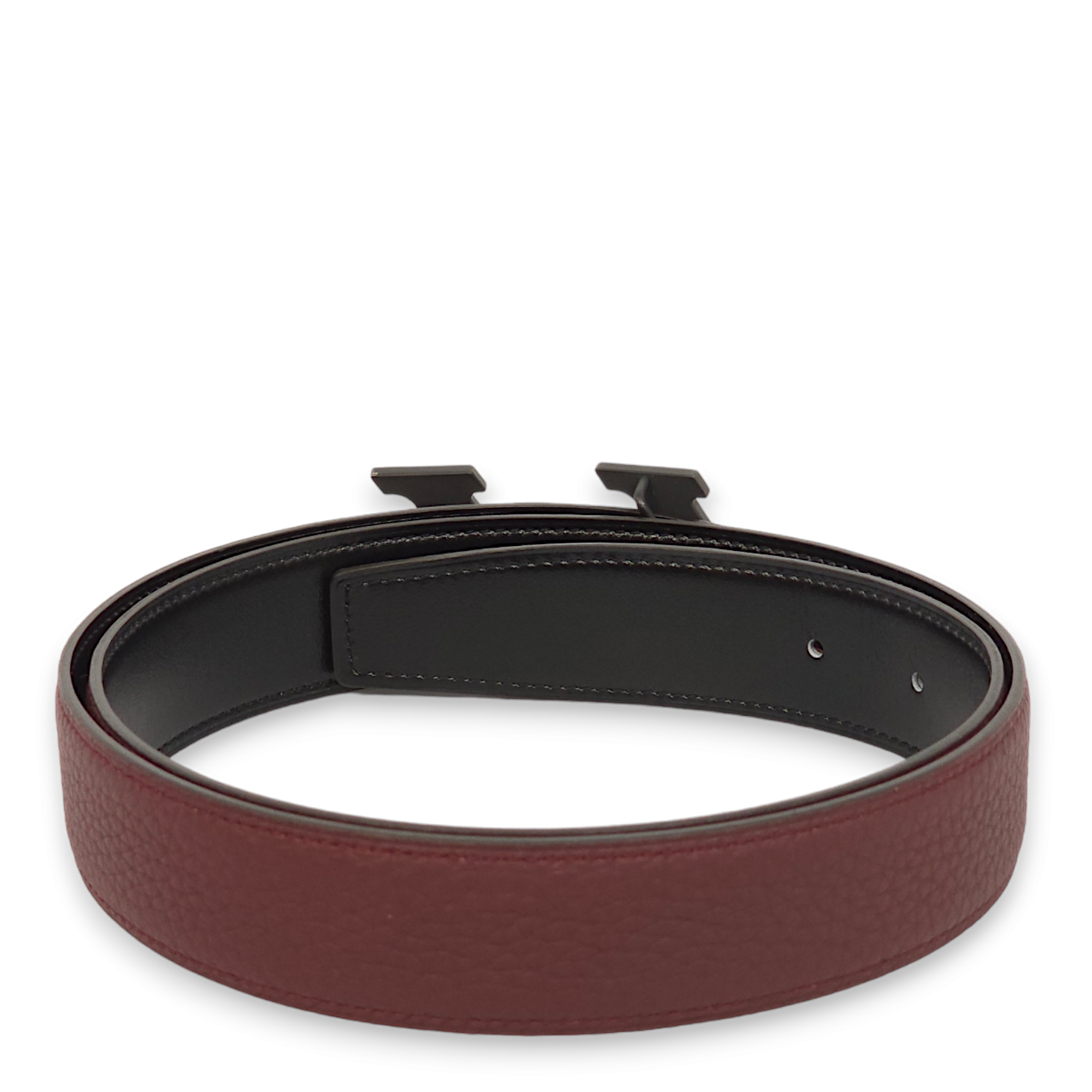 H Speed Buckle 32mm by 85cm Bordeaux/ Black Belt in Togo