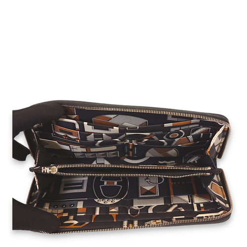 Silk In Long Black Wallet in Epsom