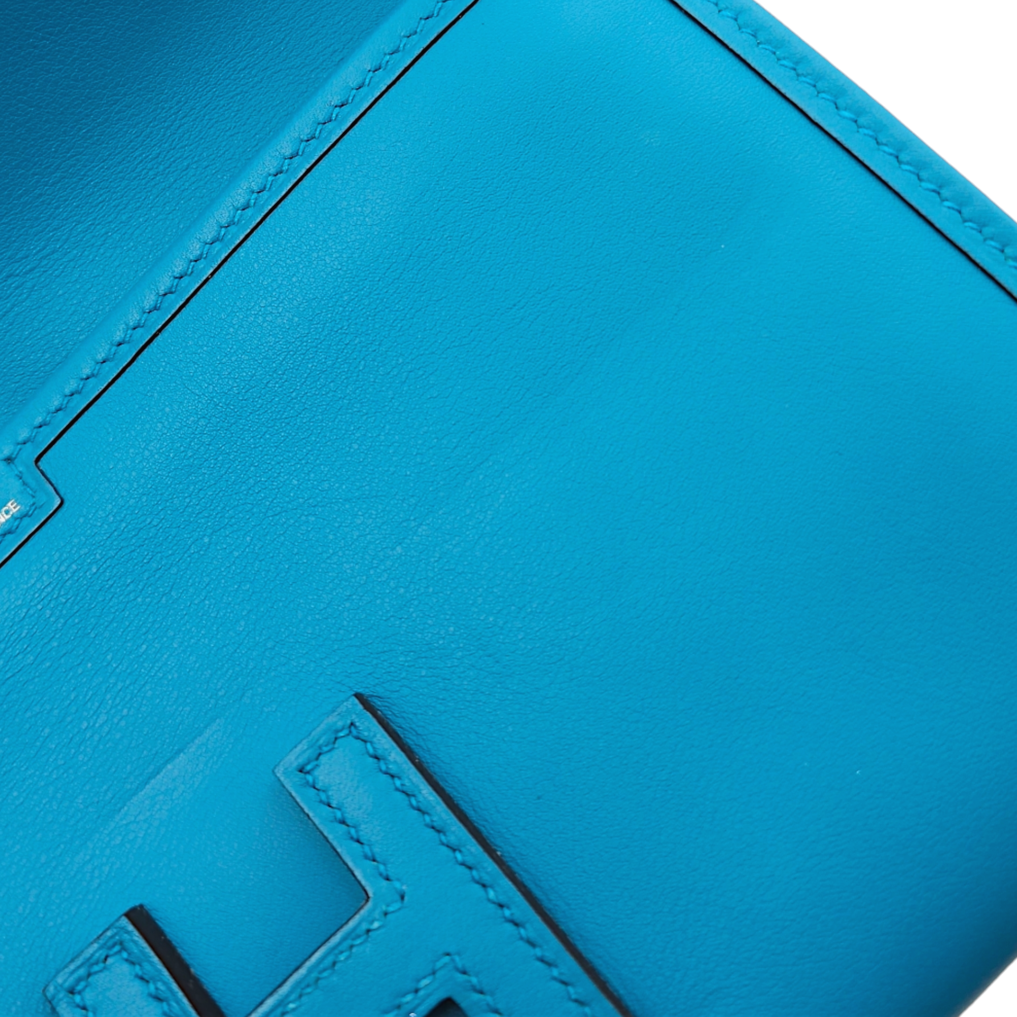 Jige Duo Blue Zanzibar Clutch in Swift, Palladium hardware