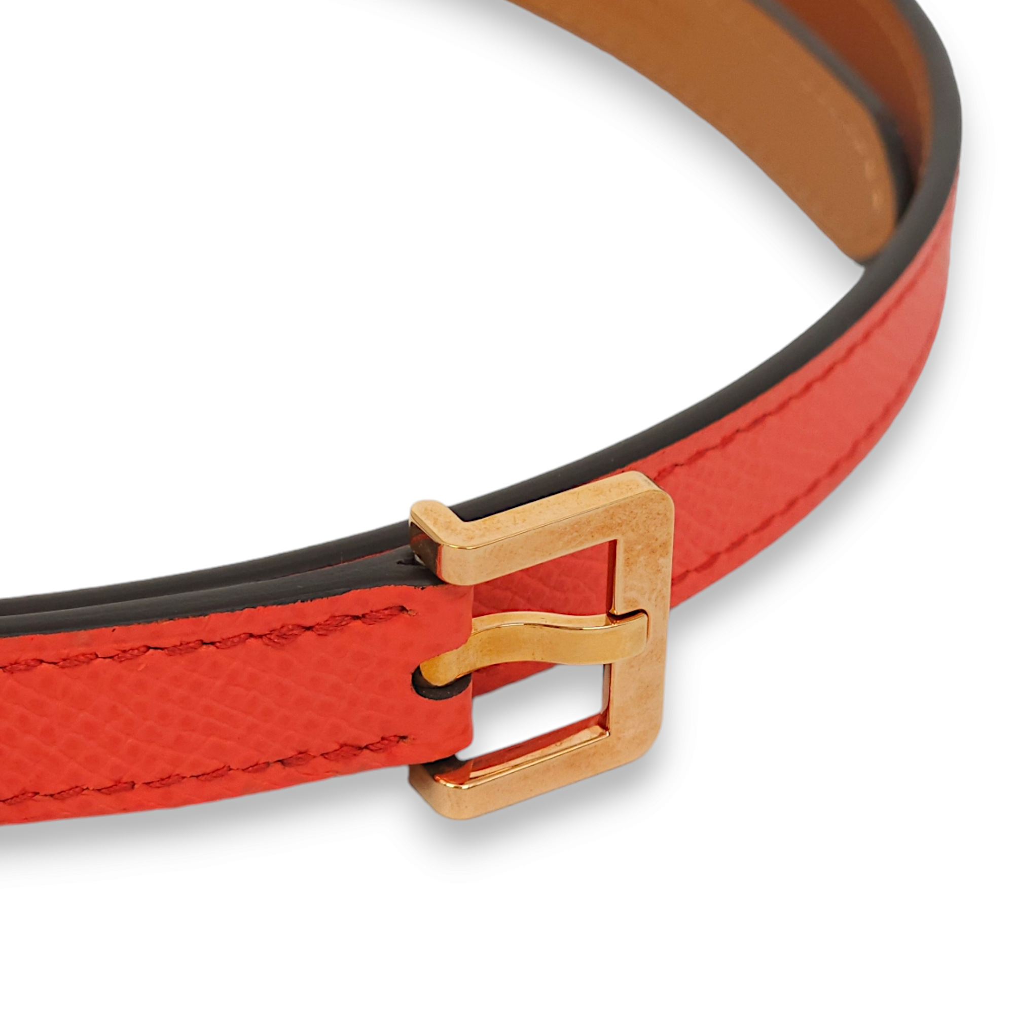 Pop H 15 85 Rose Jaipur Belt in Epsom, Rose Gold hardware