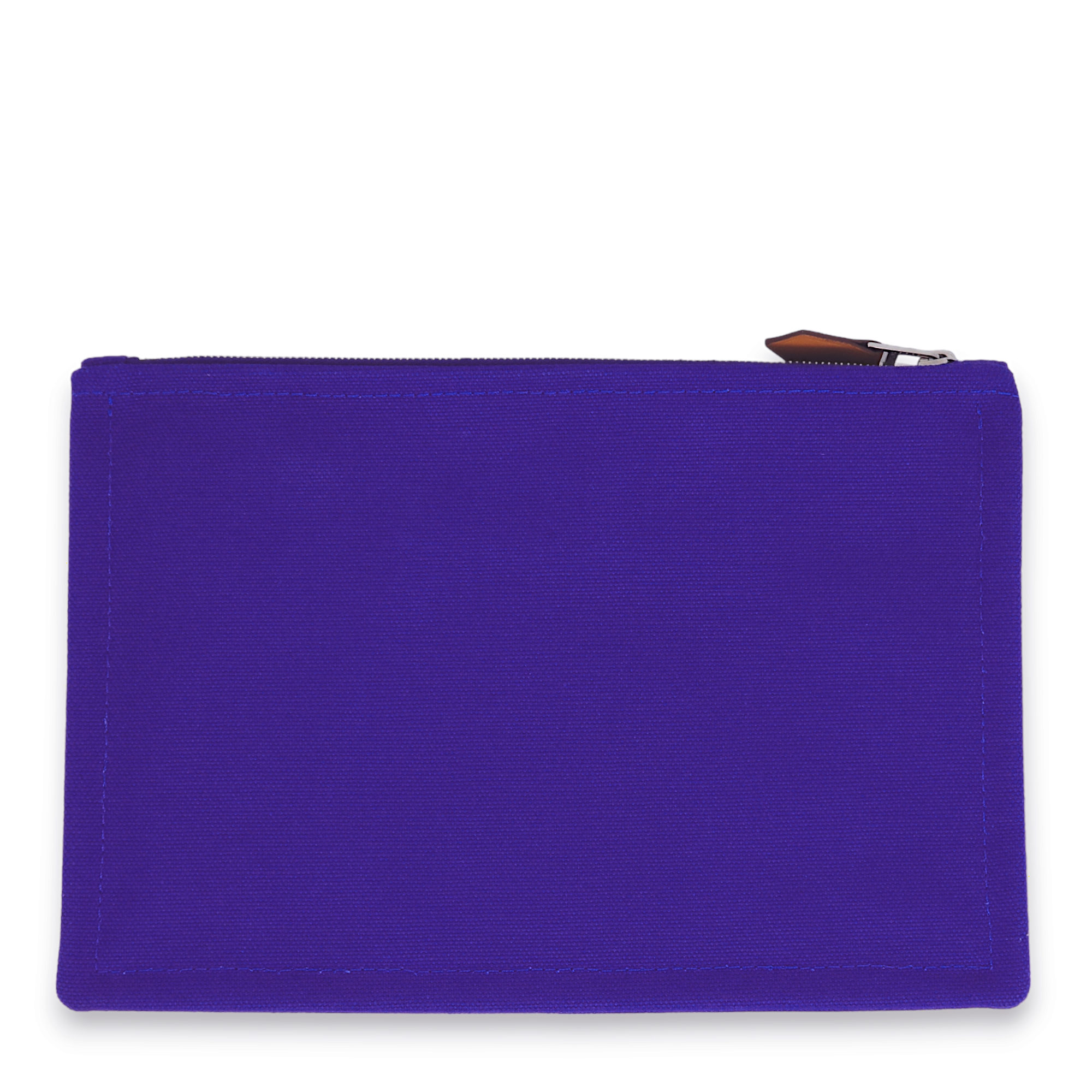 Yachting Flat PM Bleu Pouch in Toile, Palladium hardware