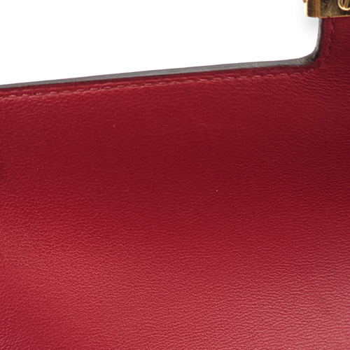 Constance Rouge Grenat Wallet in Epsom, Palladium hardware