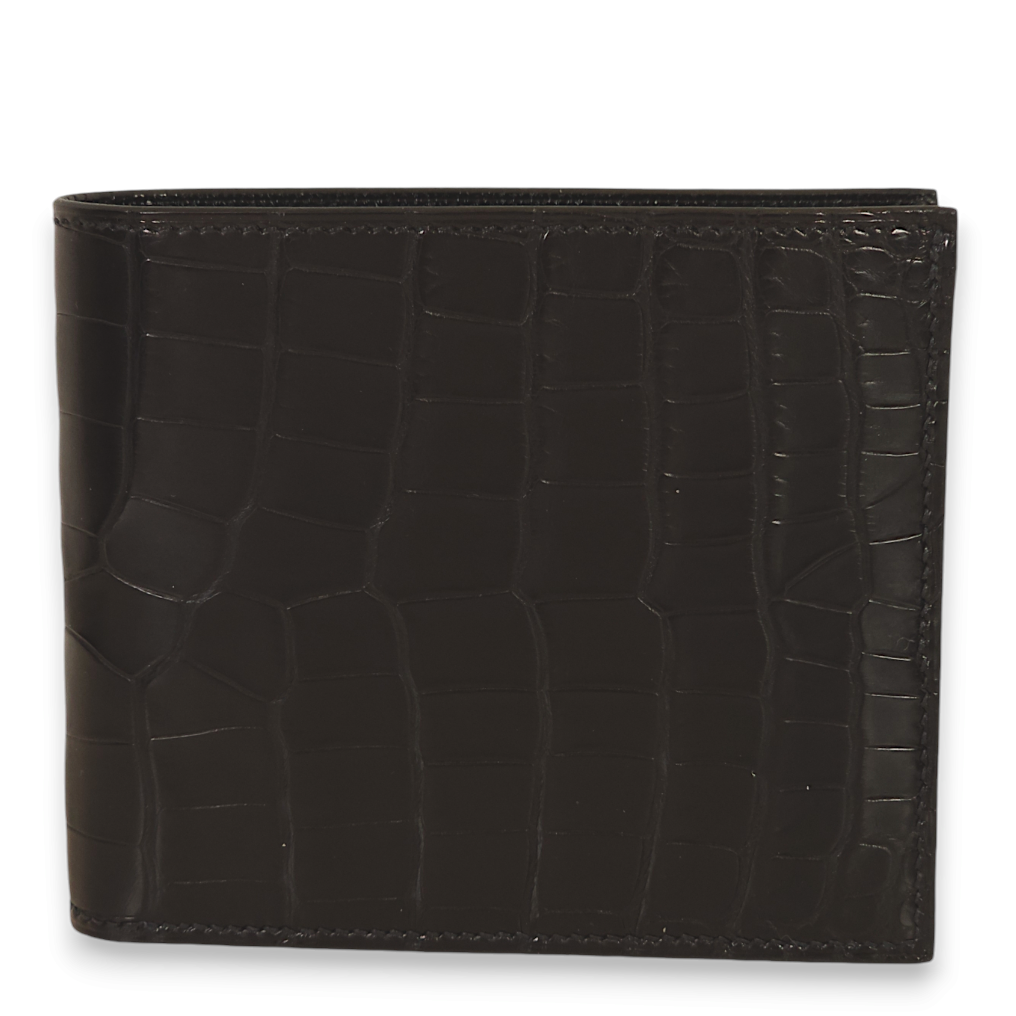 MC2 Black Wallet in Matte Alligator