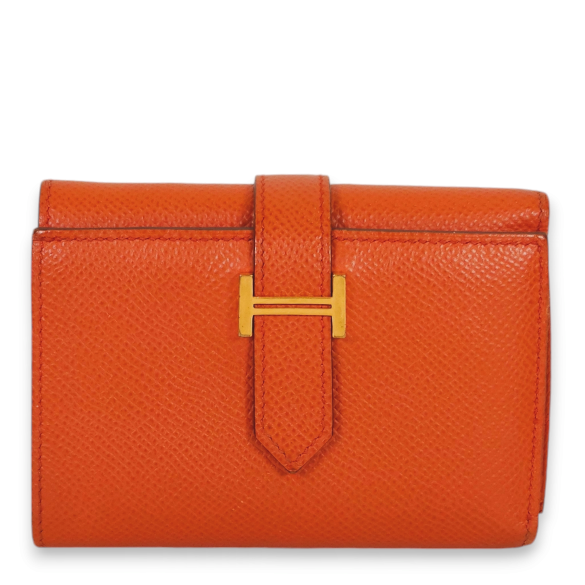 Bearn Combine Terre battue Wallet in Epsom, Gold hardware