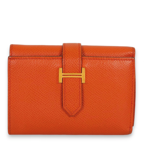 Bearn Combine Terre battue Wallet in Epsom, Gold hardware