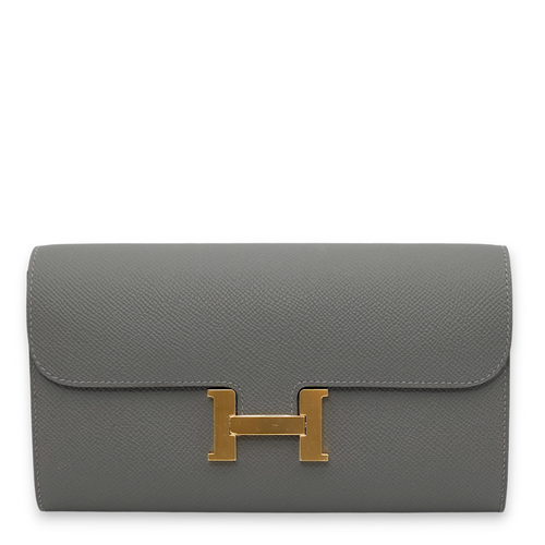 Constance To Go Gris Meyer Crossbody Bag in Epsom, Gold hardware