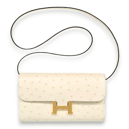 Constance To Go Nata Crossbody Bag in Ostrich, Gold hardware