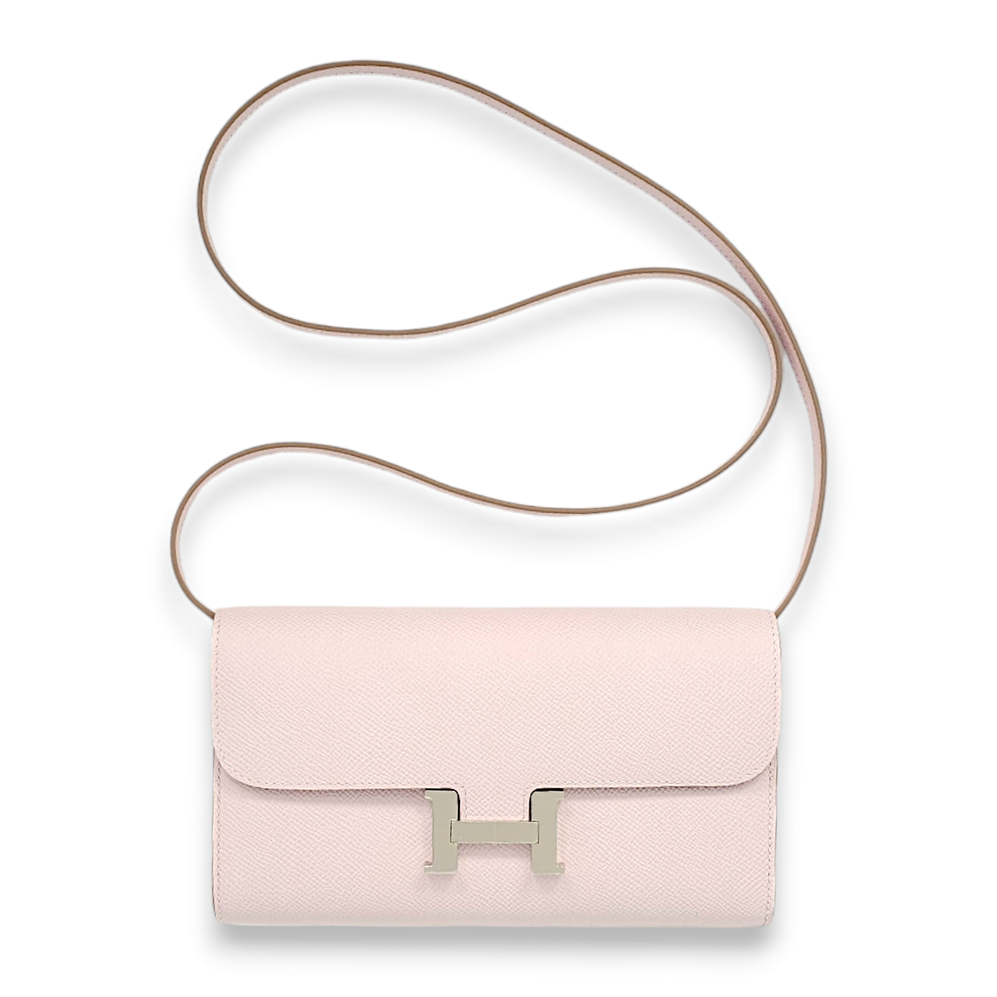 Constance To Go Mauve Pale Crossbody Bag in Epsom, Palladium hardware