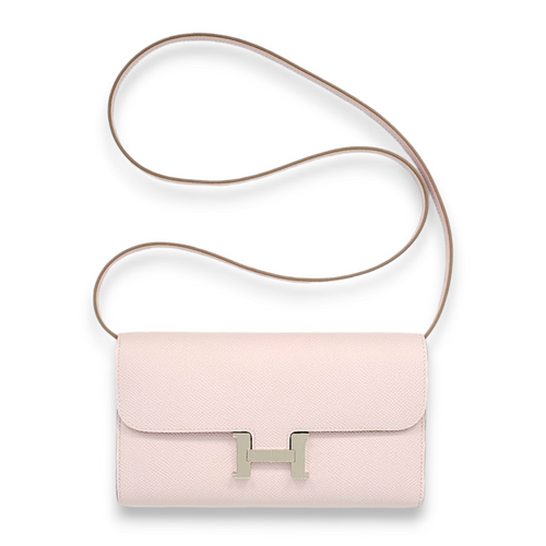 Constance To Go Mauve Pale Crossbody Bag in Epsom, Palladium hardware