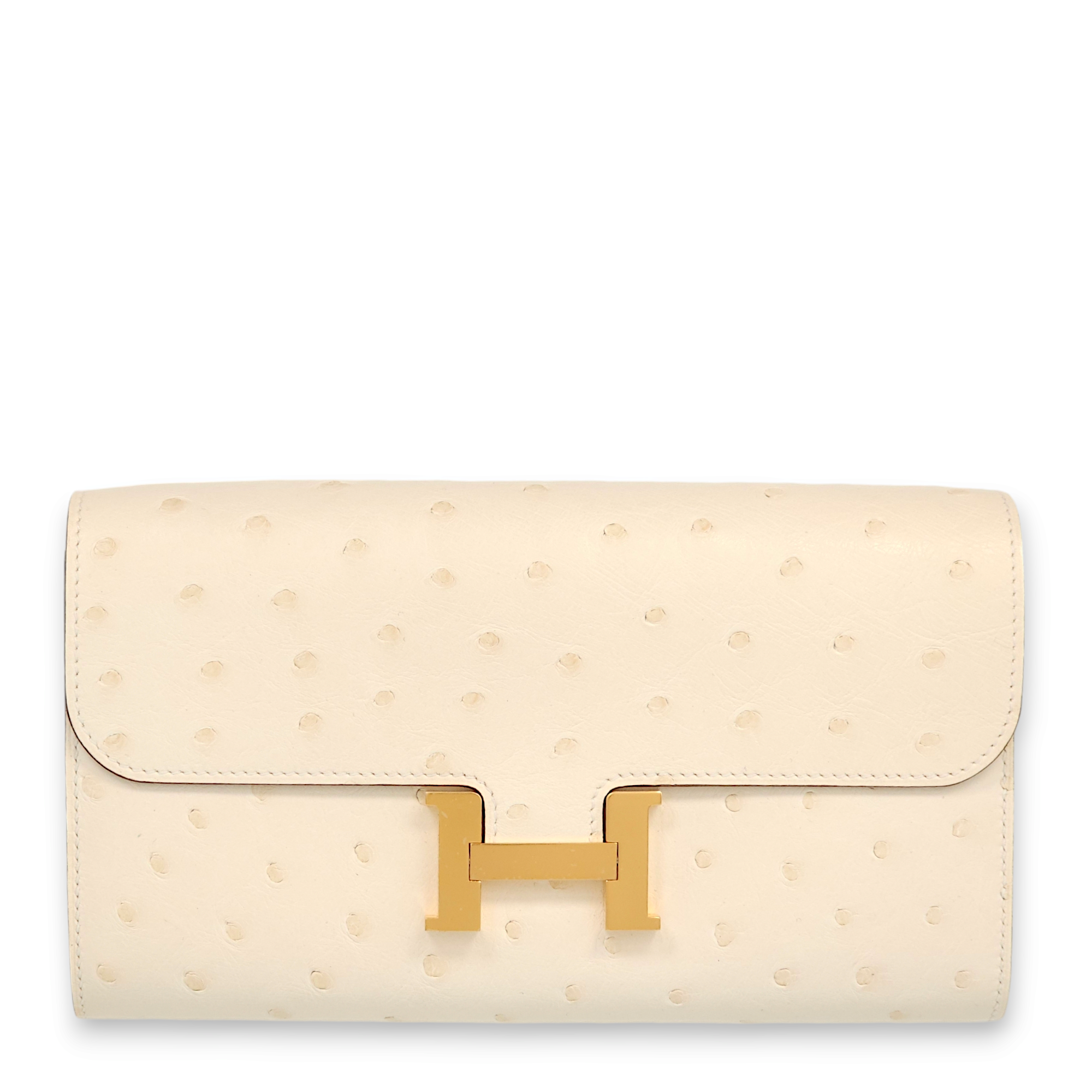 Constance To Go Nata Crossbody Bag in Ostrich, Gold hardware