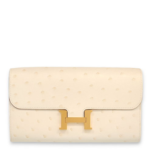 Constance To Go Nata Crossbody Bag in Ostrich, Gold hardware