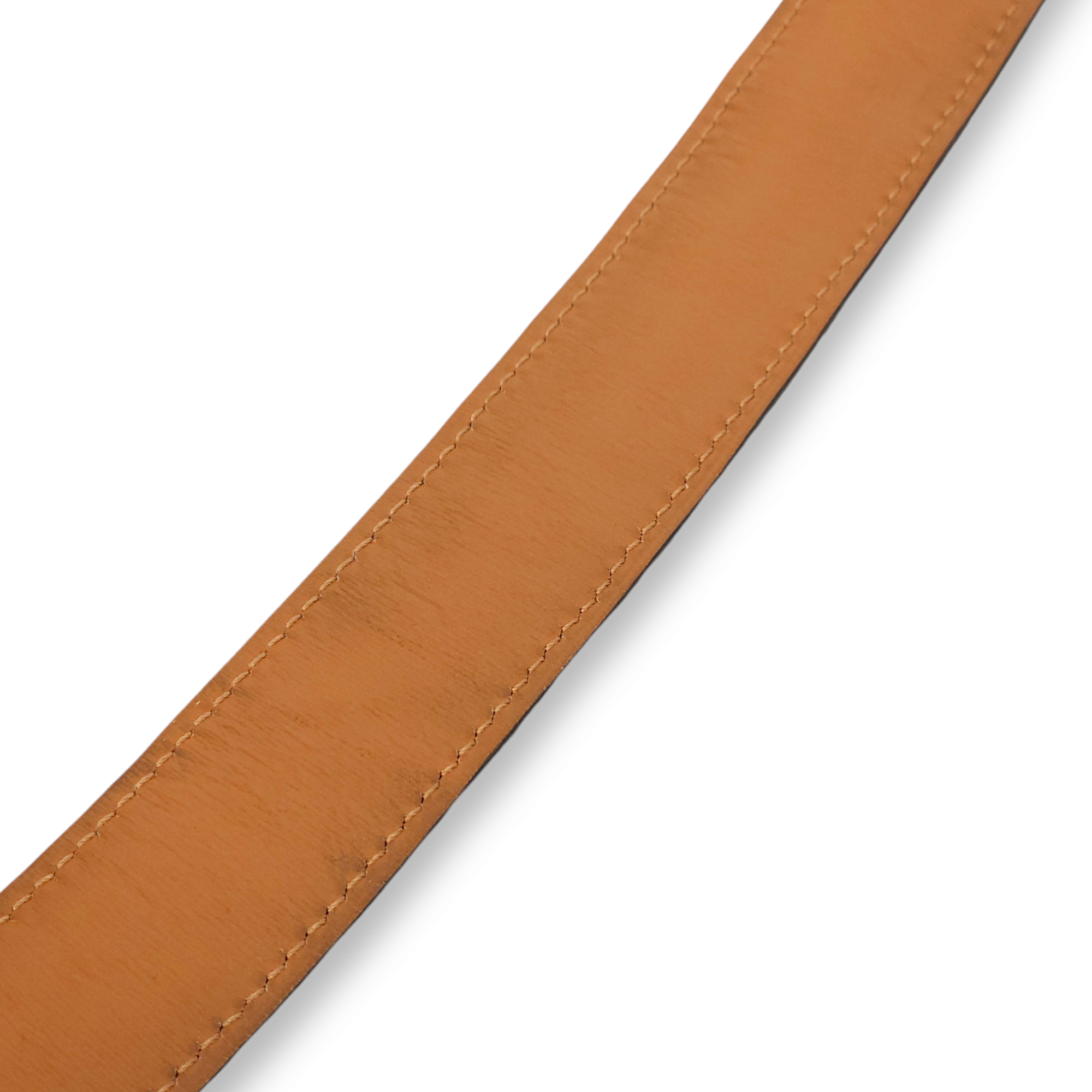 Etriviere 85cm by 32mm Jaune Belt in Matte Porosus, Palladium hardware