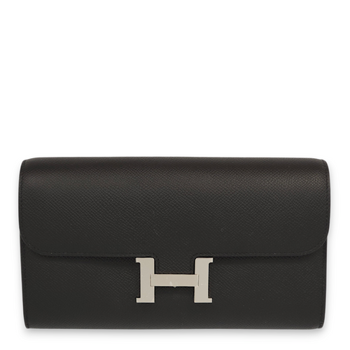 Constance To Go Black Crossbody Bag in Epsom, Palladium hardware