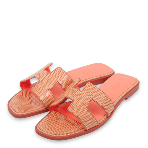 Oran 37 Orange Joey Sandals in Lizard