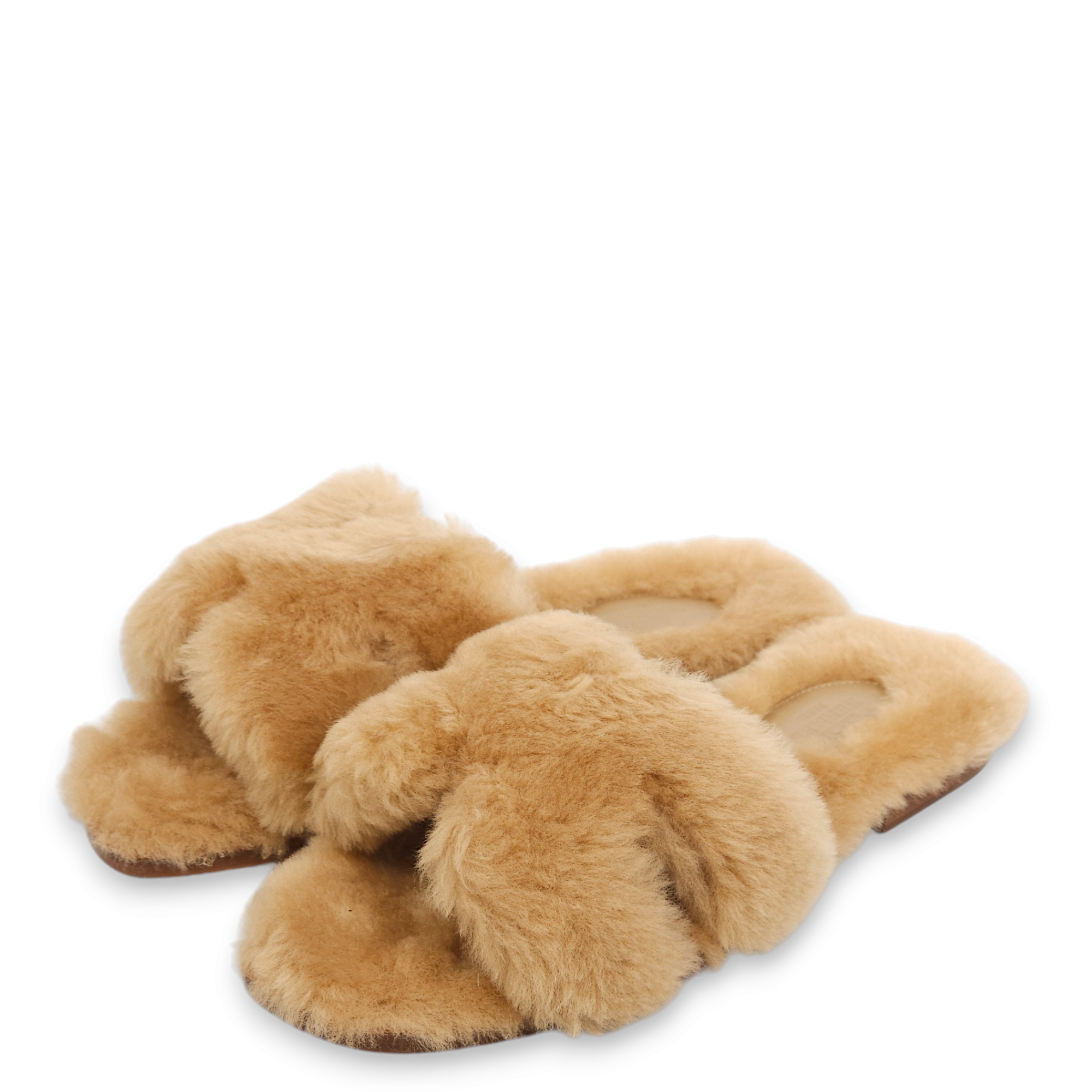 Oran 35 Beige Argile Sandals in Wool