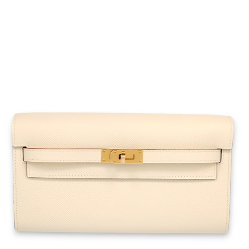 Kelly To Go Verso Nata/Sesame Crossbody Bag in Epsom, Gold hardware