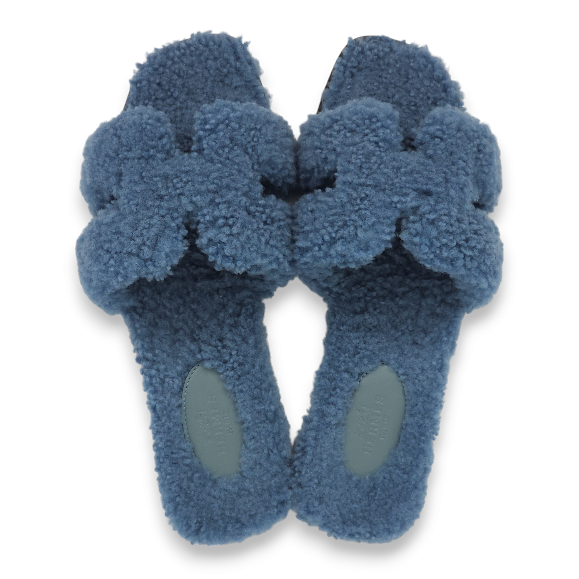 Oran 37 Blue Sandals in Shearling