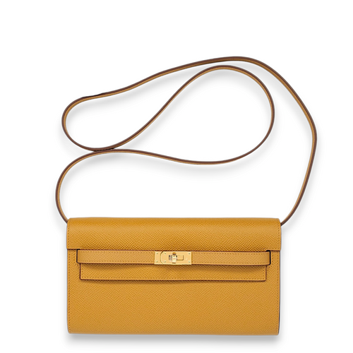 Kelly To Go Sesame Crossbody Bag in Epsom, Gold hardware