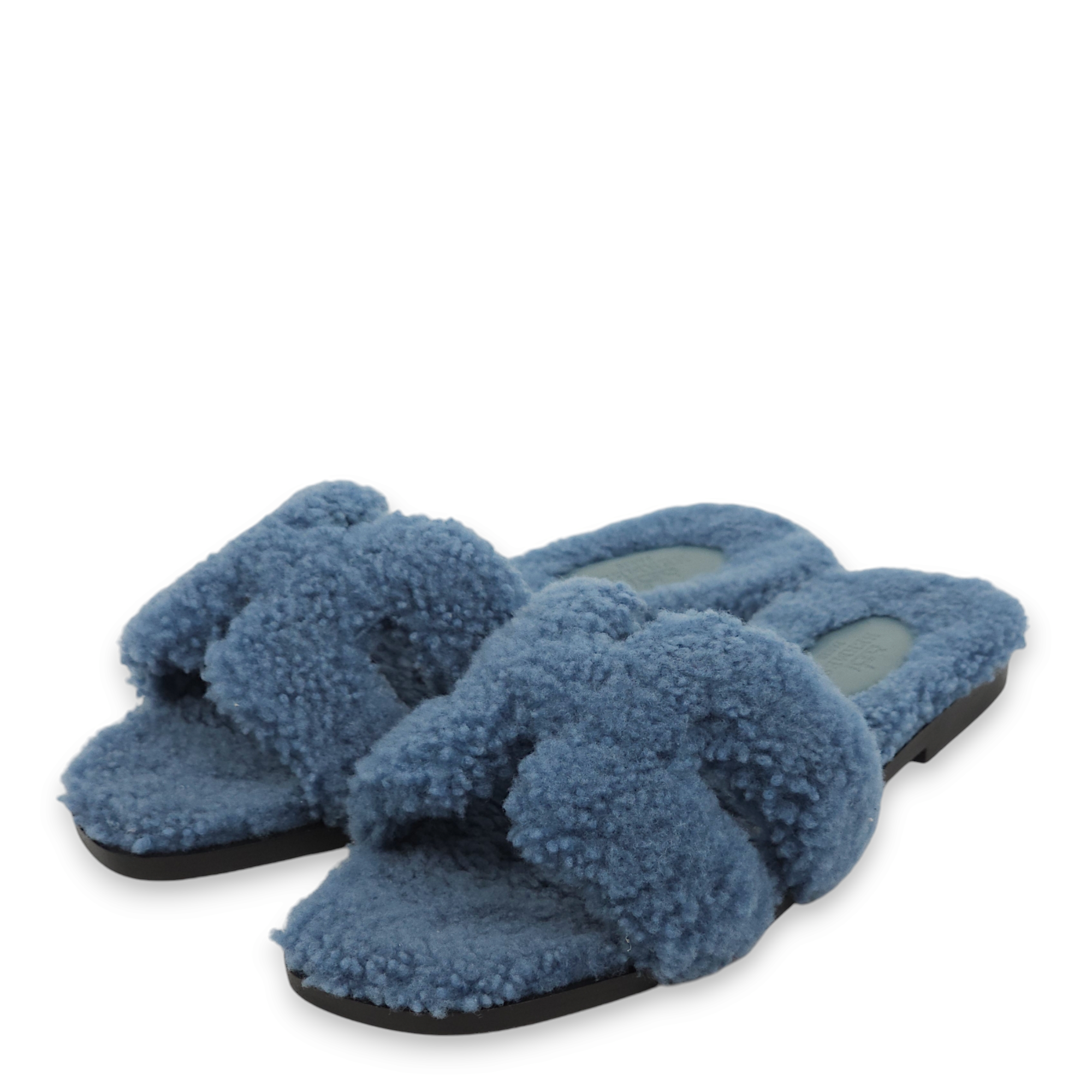 Oran 36.5 Blue Sandals in Wool