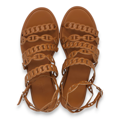 Kalliste 35.5 Gold Sandals in Nappa Leather