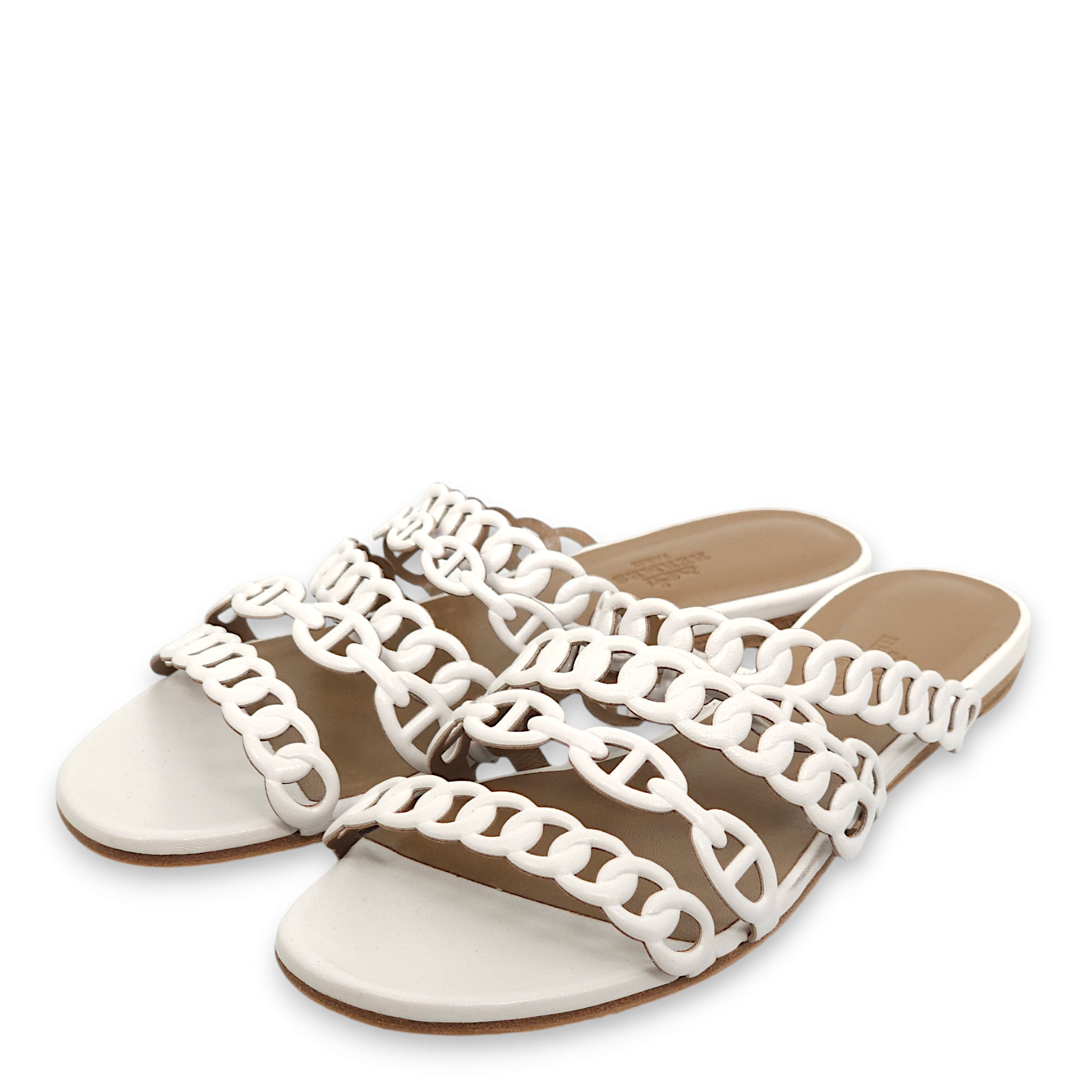 Thalassa 37 Blanc Sandals in Calfskin