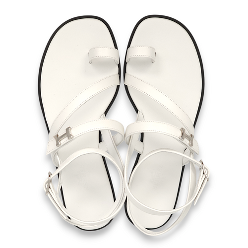 Harmonie 35.5 Blanc Sandals in Calfskin, Palladium hardware