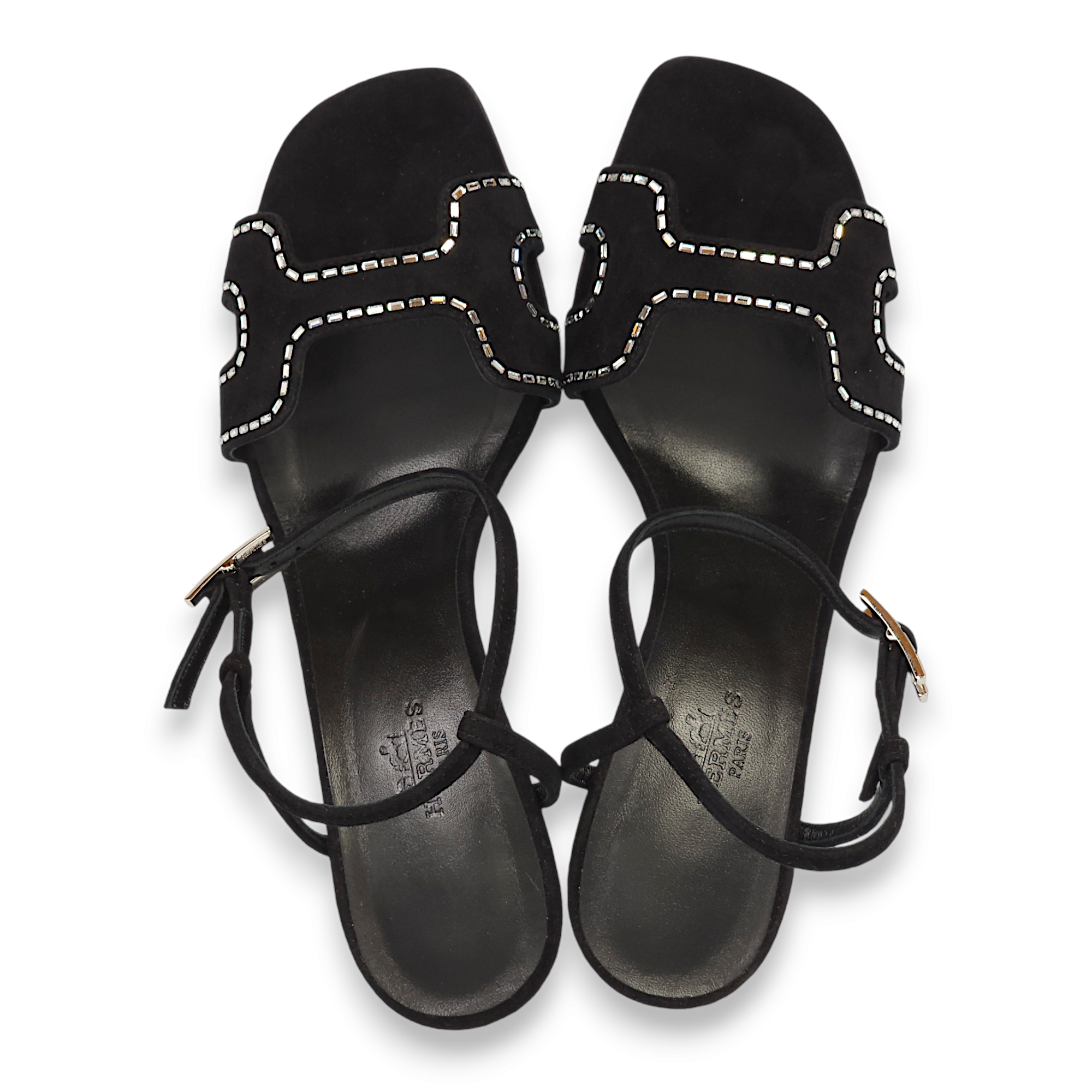 Heden 80 38 Black Heels in Chevre Mysore