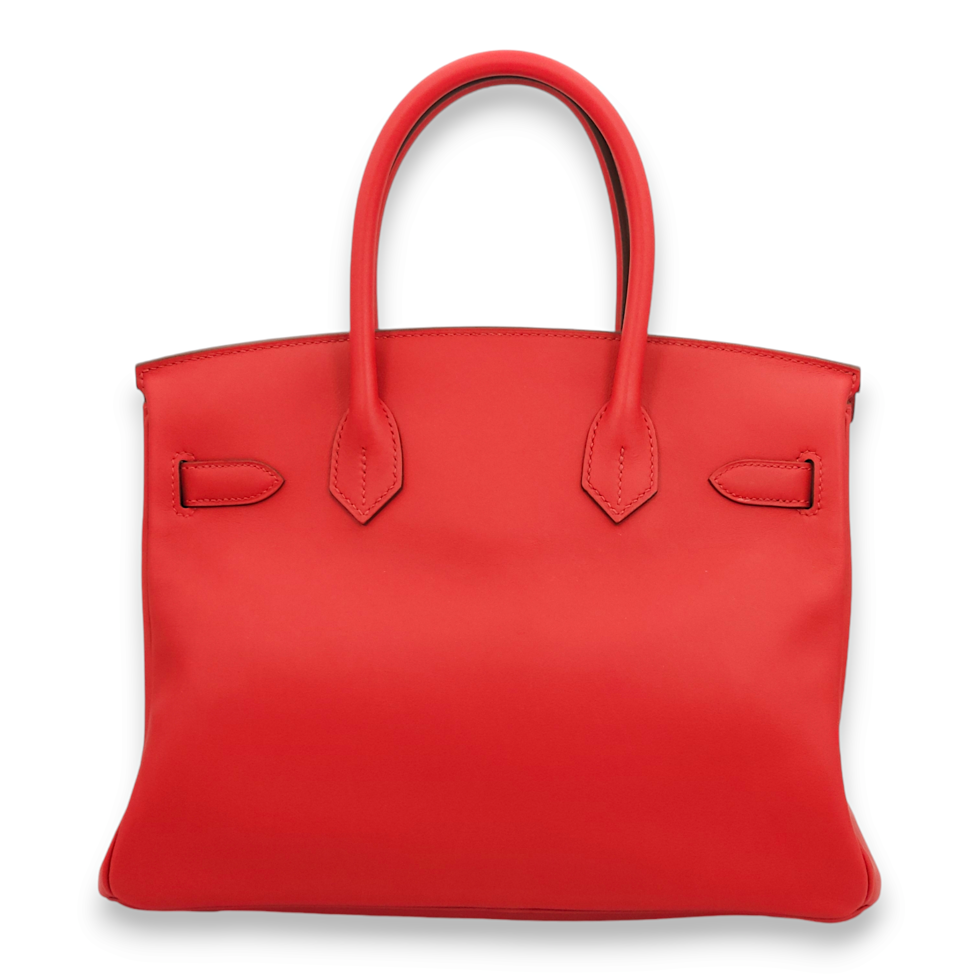 Birkin Tressage 30 Rouge de coeur/ Rouge Piment/ Rouge H in Epsom, Palladium hardware