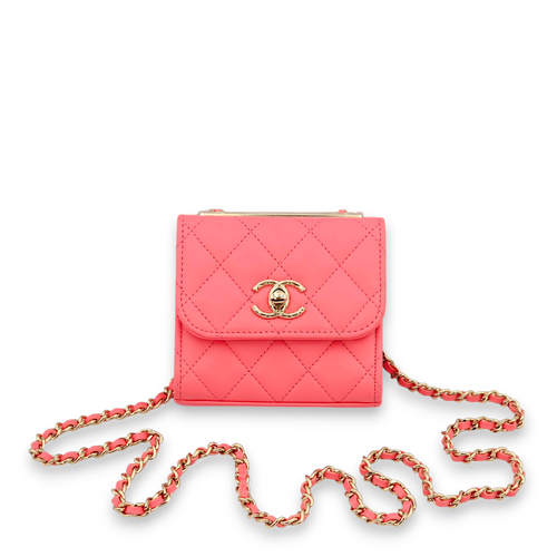 Trendy CC Mini Pink Vanity Bag in Lambskin