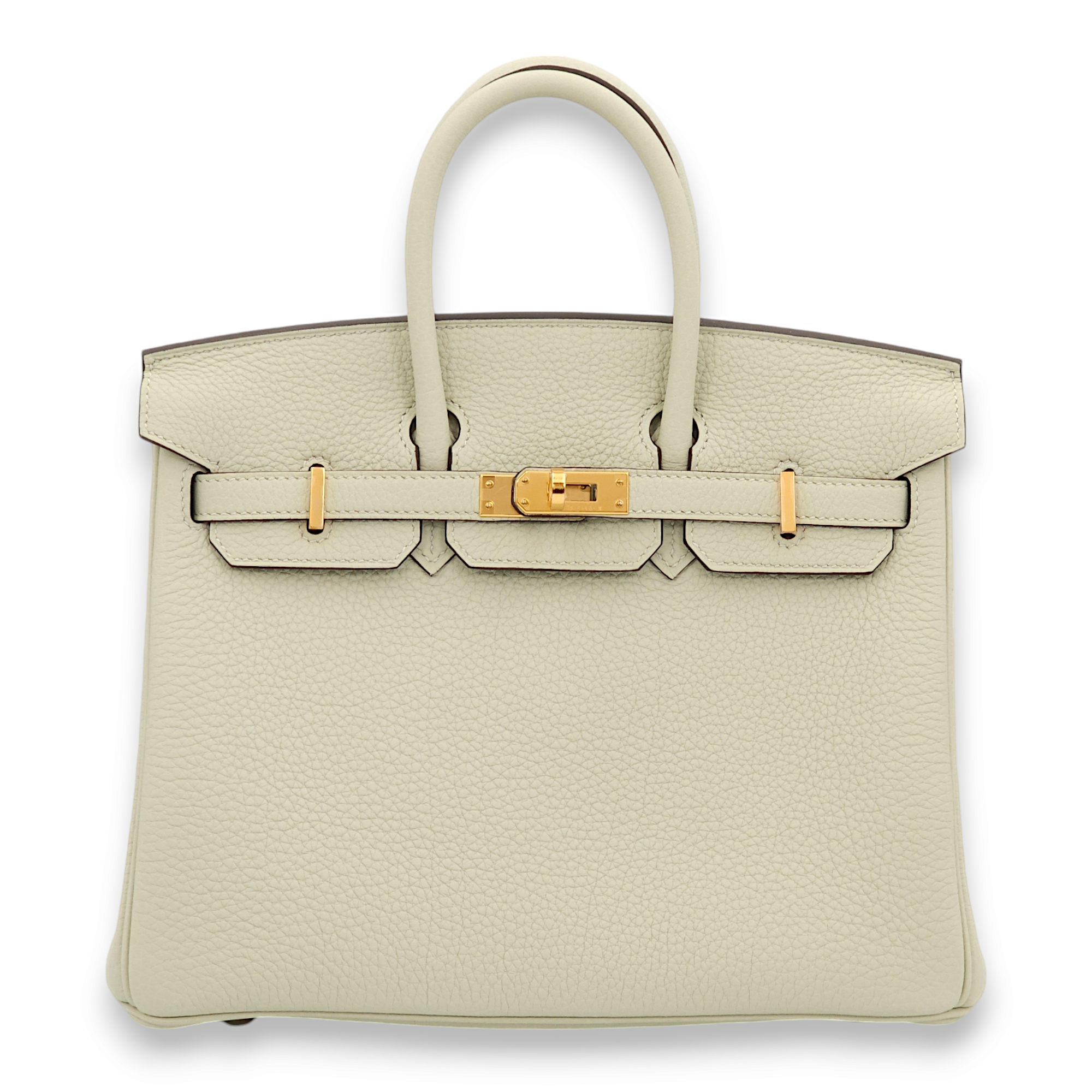 Birkin 25 Gris Neve in Togo, Gold hardware