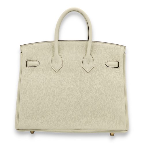 Birkin 25 Gris Neve in Togo, Gold hardware