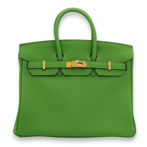 Birkin 25 Vert Yucca in Togo, Gold hardware