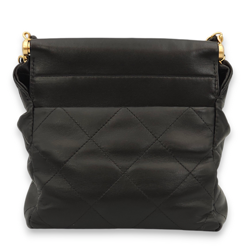 Charms Small Black Bucket Bag in Lambskin, Gold hardware