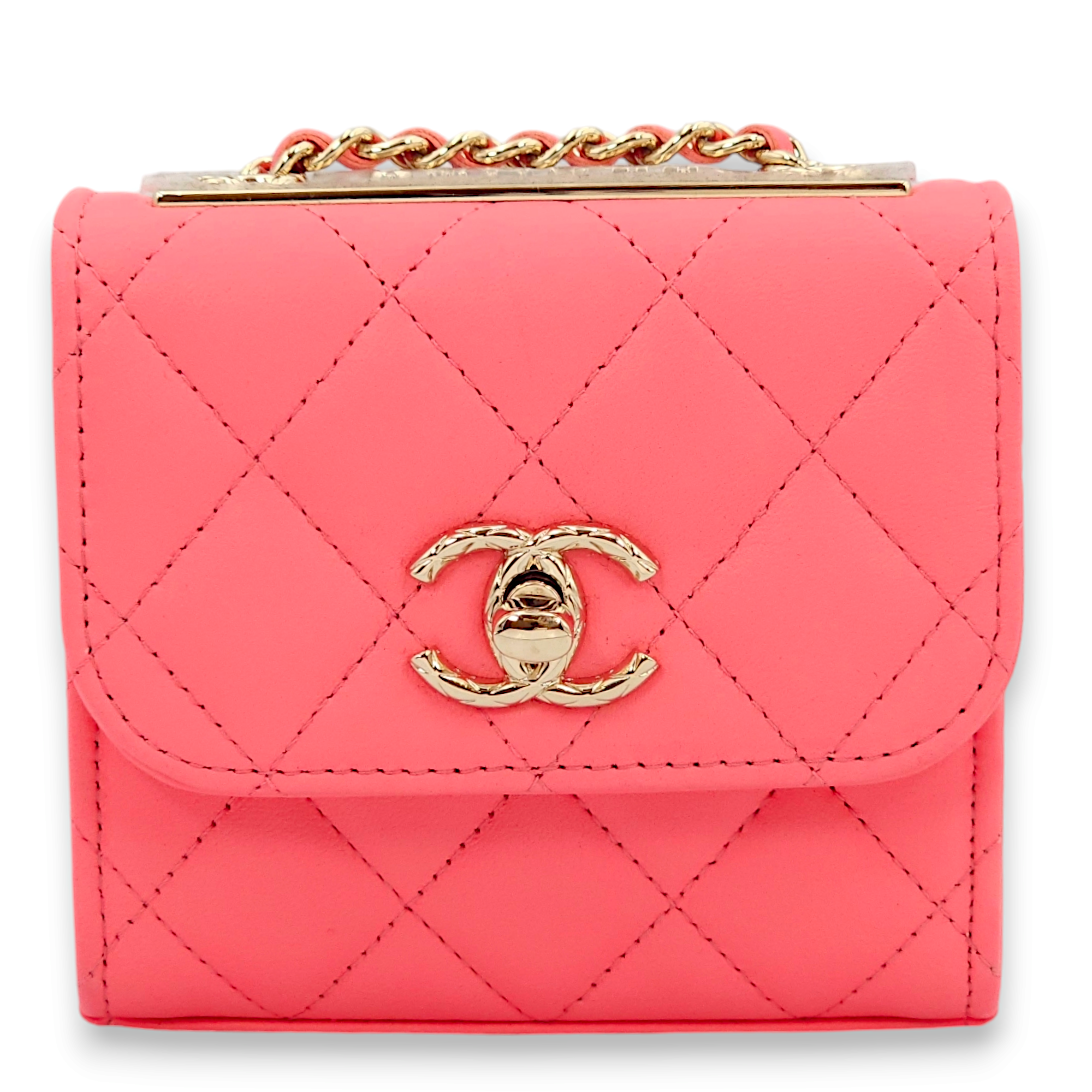 Trendy CC Mini Pink Vanity Bag in Lambskin