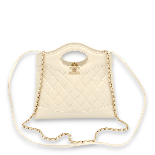 31 Off-white Shoulder Bag in Lambskin, Gold hardware