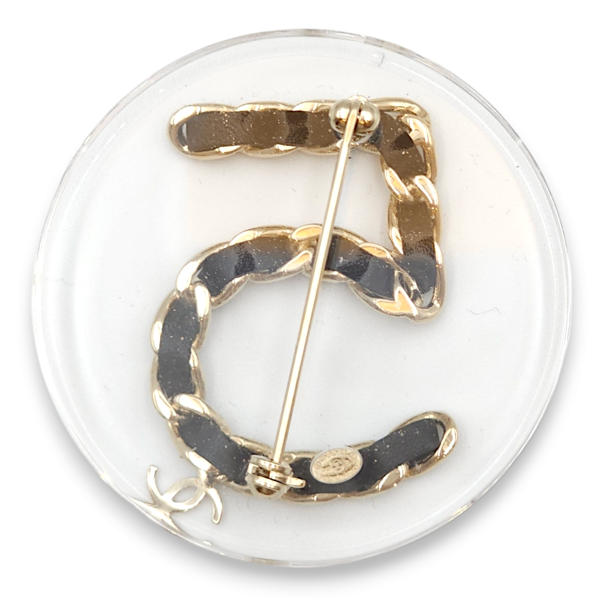 CC No. 5 Black Costume Jewellery in Lambskin, Gold hardware